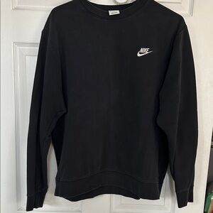 Nike Black Crewneck Sweatshirt with White Swoosh